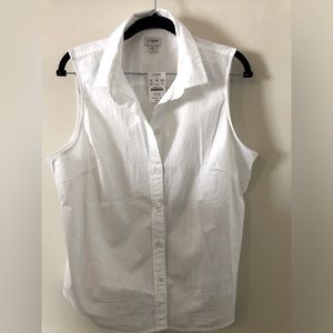 NWT J.Crew Sleeveless Button Down